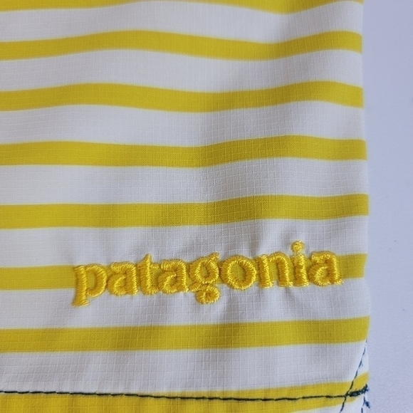 Patagonia Blue And Yellow Stretch Plaining Swim/Boardshorts Sz 32 (M) NWOT - Picture 14 of 15